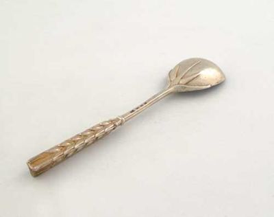 Appraisal: By Omar Ramsden a cast modern spoon with an 'ear