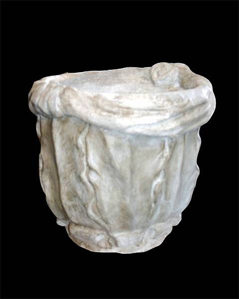 Appraisal: A 'Tobacco Leaf' cast stone urn height in diameter in