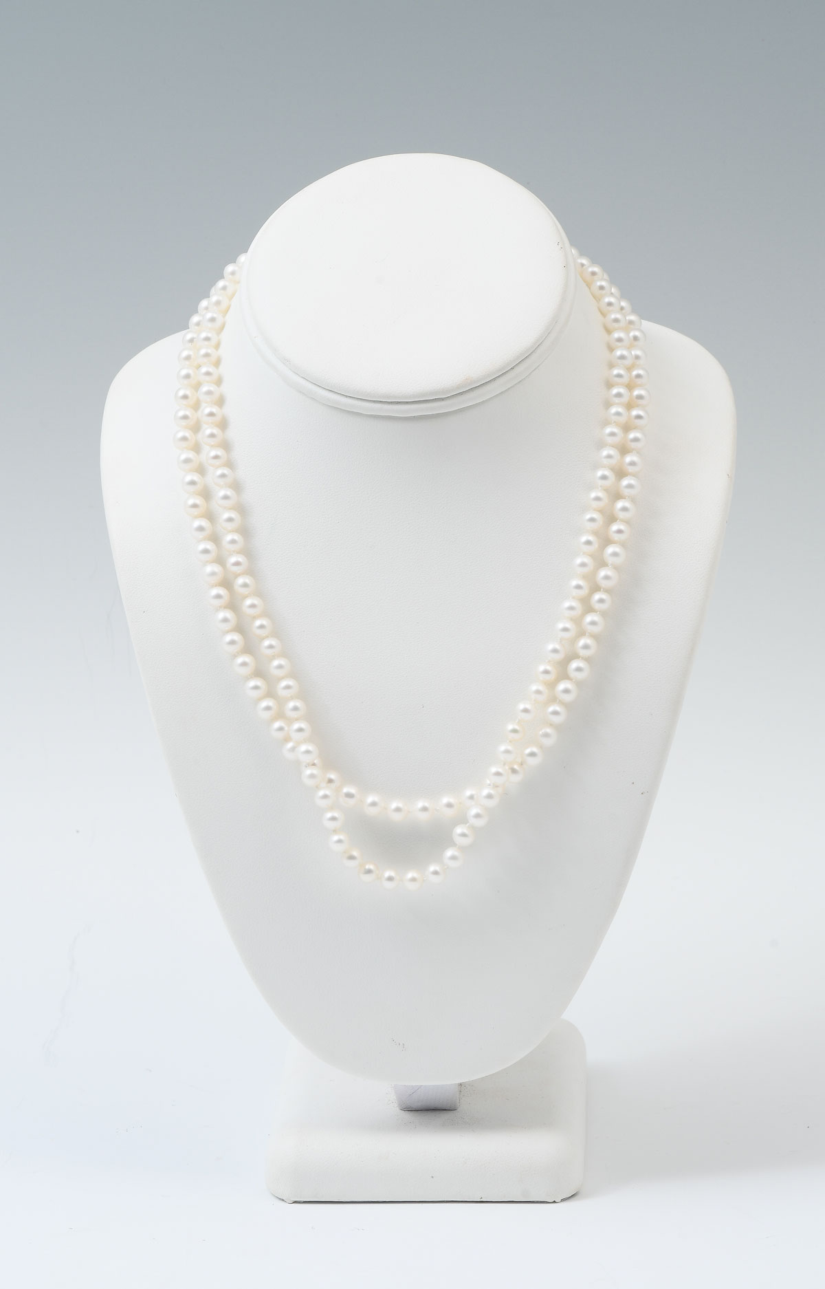 Appraisal: DOUBLE STRAND ''BLUE LAGOON'' MIKIMOTO NECKLACE '' of lovely Mikimoto