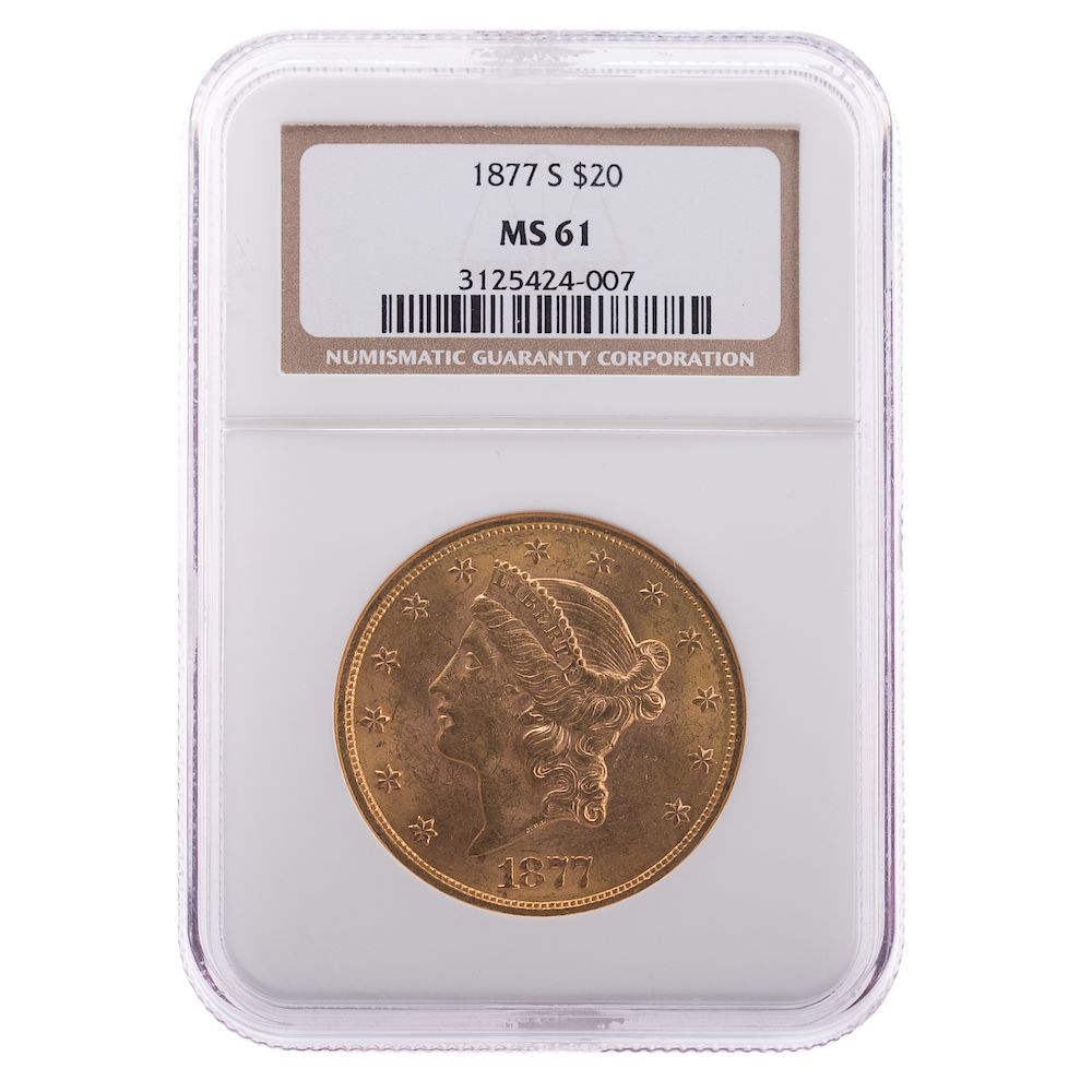 Appraisal: -S Double Eagle NGC MS Nice cartwheel luster on this