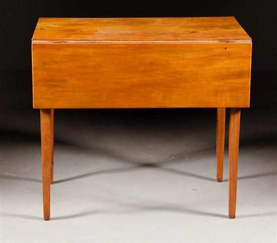 Appraisal: Federal stringer inlaid walnut pembroke table Maryland circa with medial