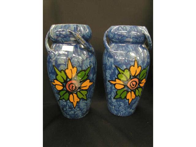 Appraisal: Pair of Royal Torquay Art Pottery Vases Art Nouveau style