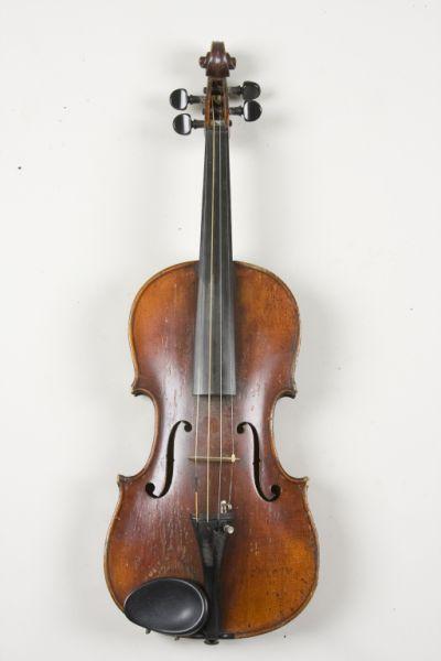 Appraisal: Antique Contiental Violin With Alligator Case no label likely German