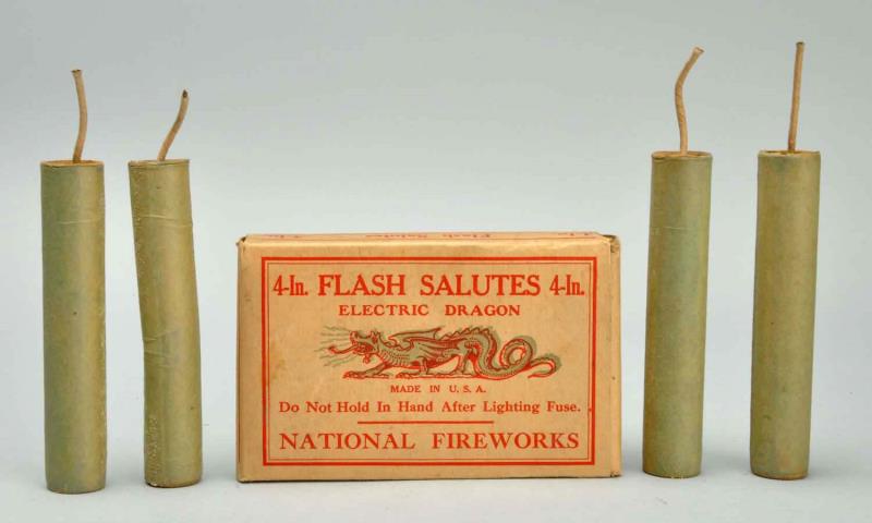 Appraisal: Box Of Electric Dragon Flash Salutes National Fireworks Boston Electric