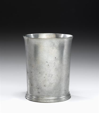 Appraisal: Pewter beaker frederick bassett new york city and hartford connecticut