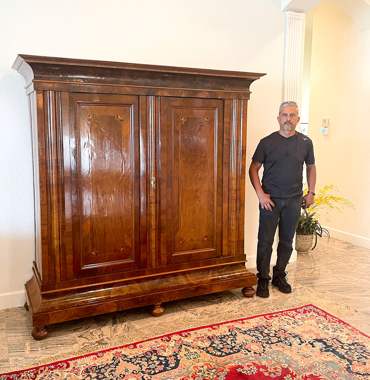 Appraisal: TH-CENTURY GERMAN SCHRANK Beautiful 's German cabinet having Two doors