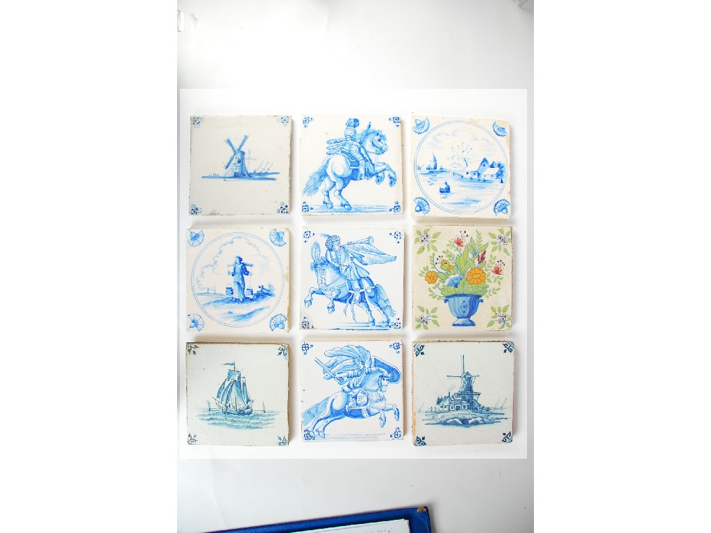 Appraisal: THIRTY ONE DUTCH DELFT TILES some af