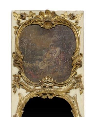 Appraisal: French Louis XVI style trumeau mirror late th c parcel