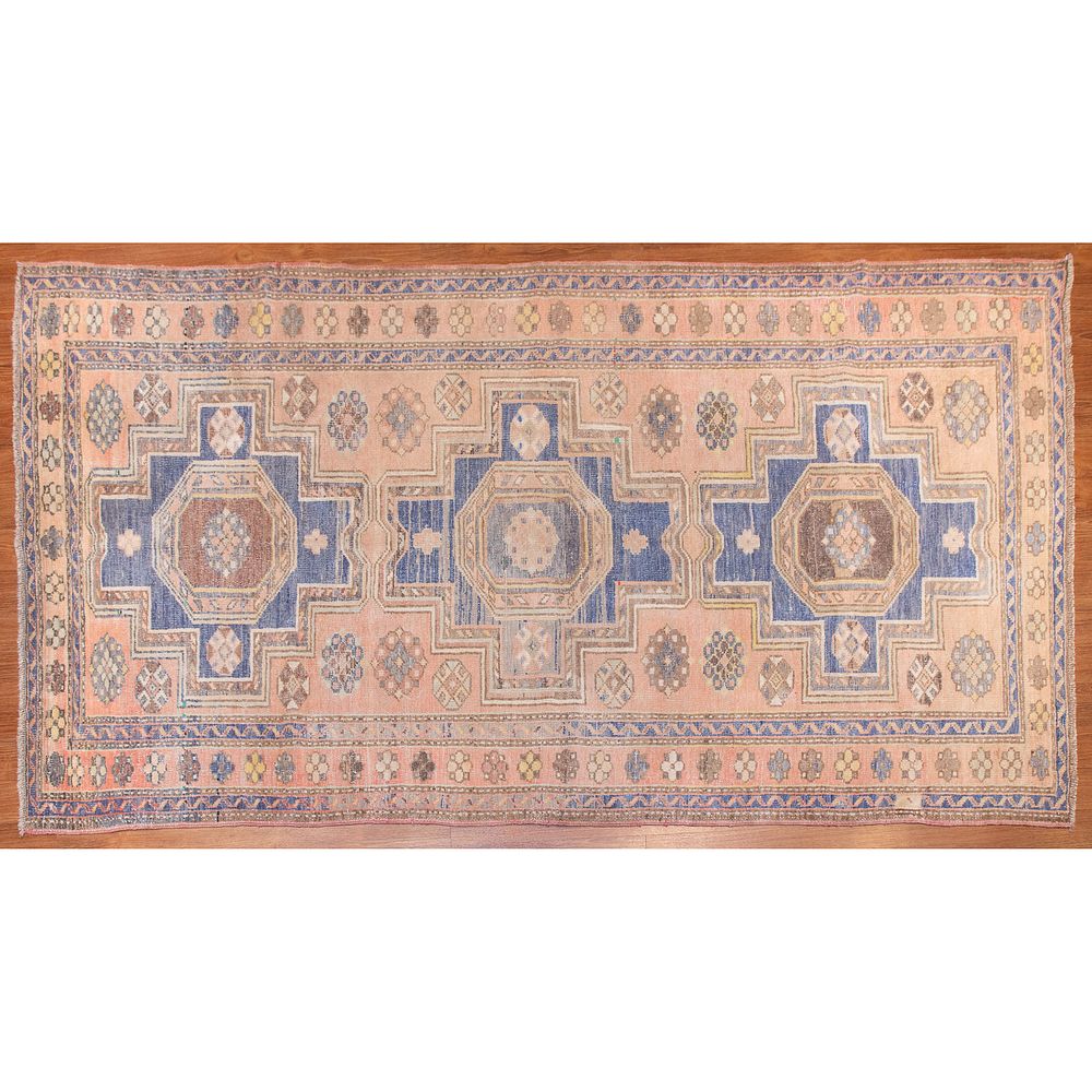 Appraisal: Semi-Antique Oushak Rug Turkey x Second quarter- th century hand-knotted