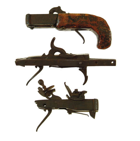 Appraisal: LOT OF HALL RIFLE PARTS Pistol made out of a