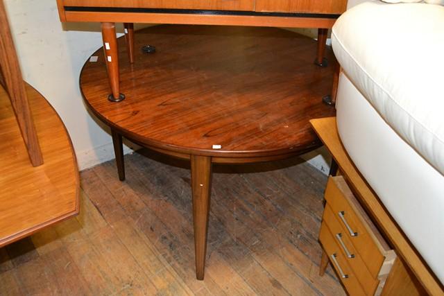 Appraisal: DANISH OMANN JUN ROSEWOOD THREE-LEAF EXTENSION TABLE diameter unextended DANISH