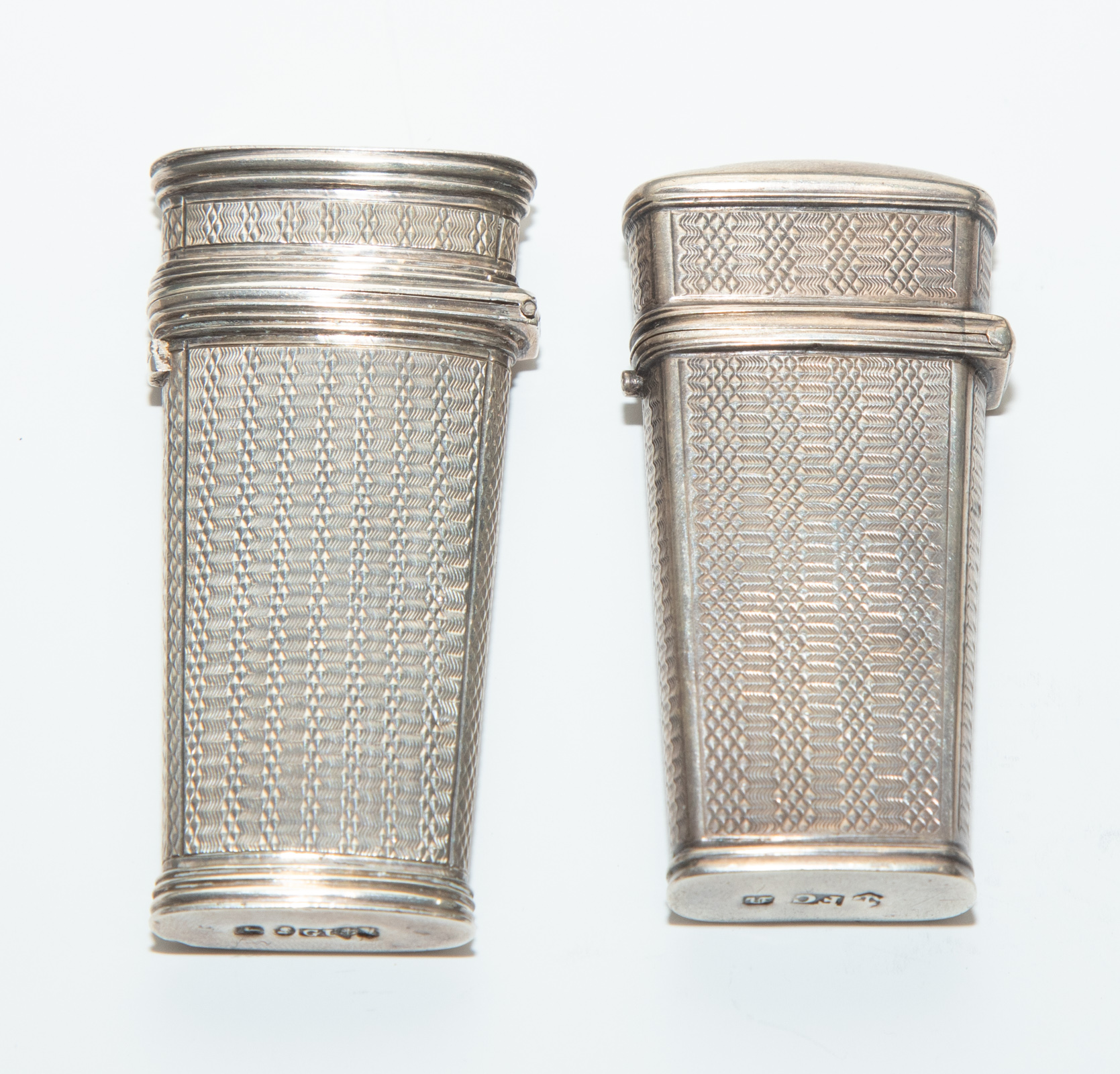 Appraisal: TWO WILLIAM IV SILVER-CASED LANCETS Birmingham one with two blades