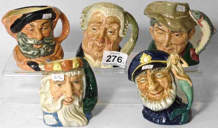 Appraisal: Royal Doulton Small Character Jugs comprising Falstaff D The Lawyer