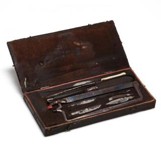 Appraisal: Continental Amputation Kit mid- th century consisting of a saw