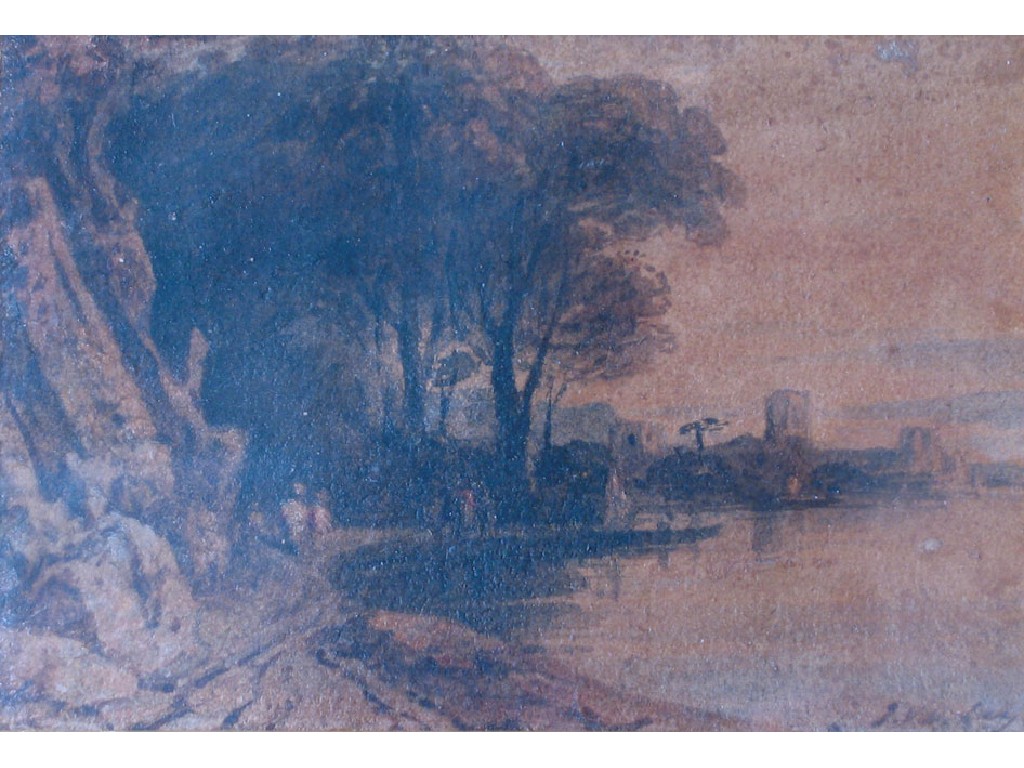 Appraisal: JOHN VARLEY A river landscape signed and the reverse inscribed