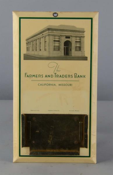 Appraisal: Farmers And Traders Bank Advertising Calendar This is a metal