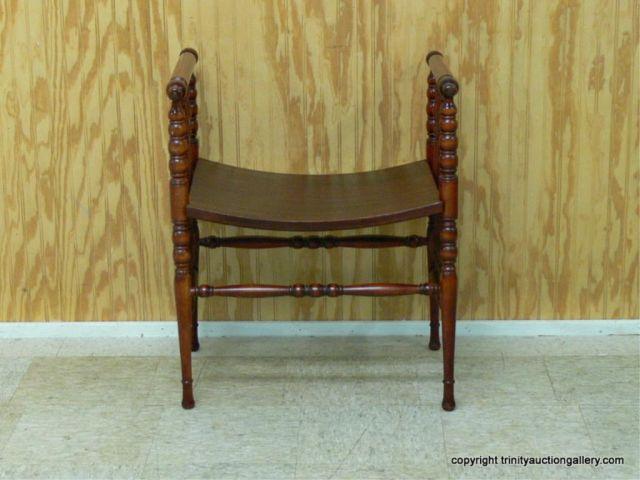 Appraisal: Vintage Mahogany Saddle Seat Side Chair - easy in and