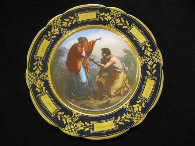 Appraisal: Royal Vienna Handpainted Porcelain Cabinet Plate ''Ullysses'' delivering message to