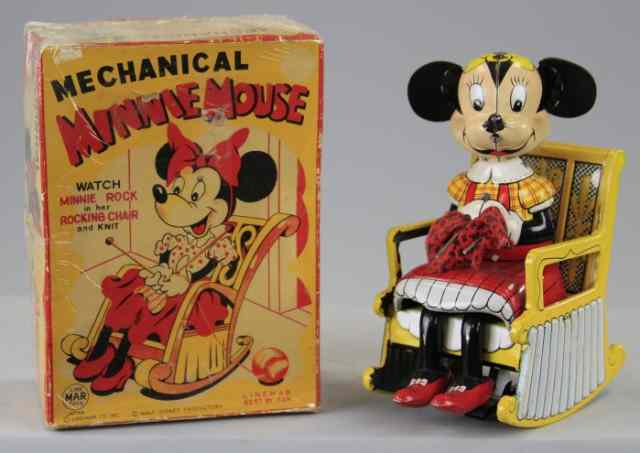 Appraisal: BOXED MINNIE MOUSE KNITTER Linemar Japan copy Walt Disney Prod