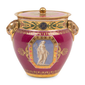 Appraisal: A S vres Porcelain Covered Jar in the Empire Taste