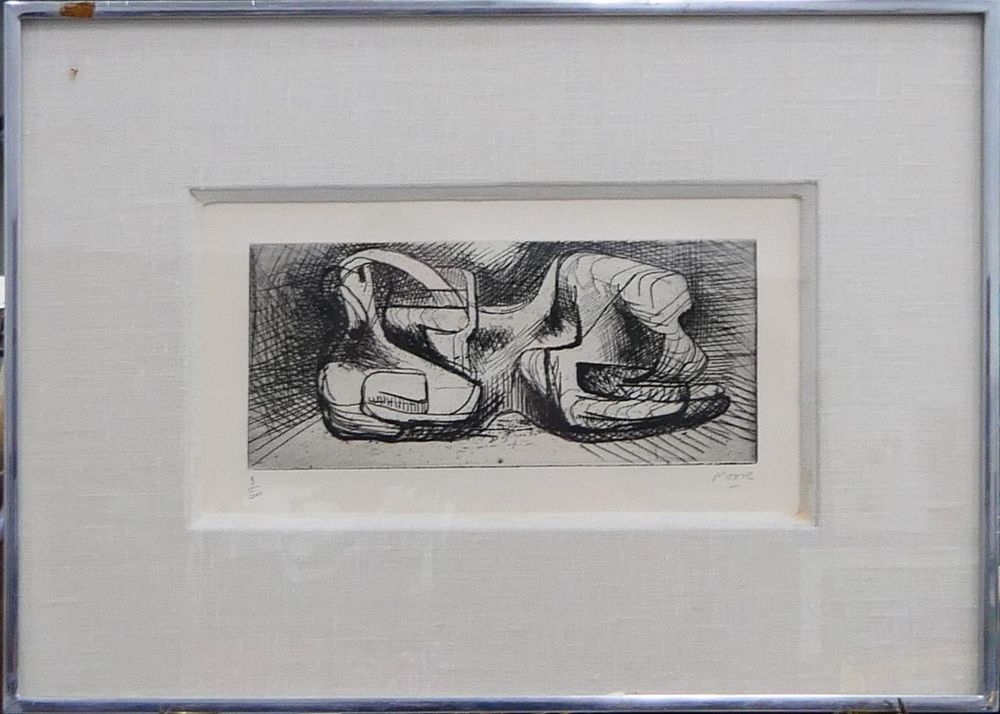 Appraisal: HENRY MOORE UK - ABSTRACT ETCHING Henry Moore UNITED KINGDOM