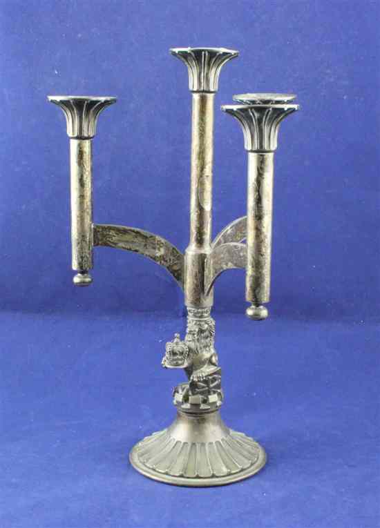 Appraisal: A 's limited edition silver four light three branch candelabrum