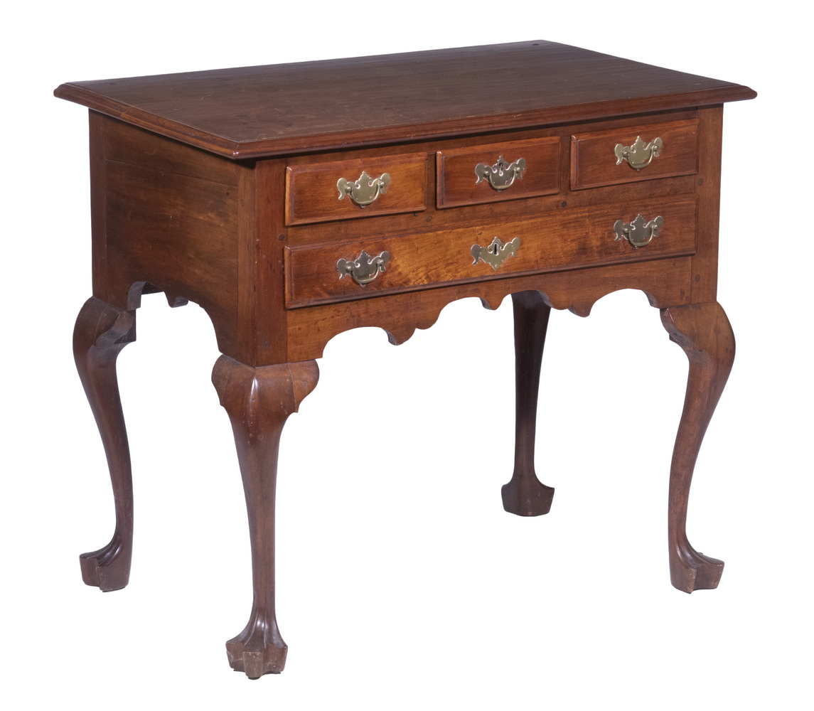 Appraisal: QUEEN ANNE LOWBOY th c Queen Anne Cherry Lowboy with