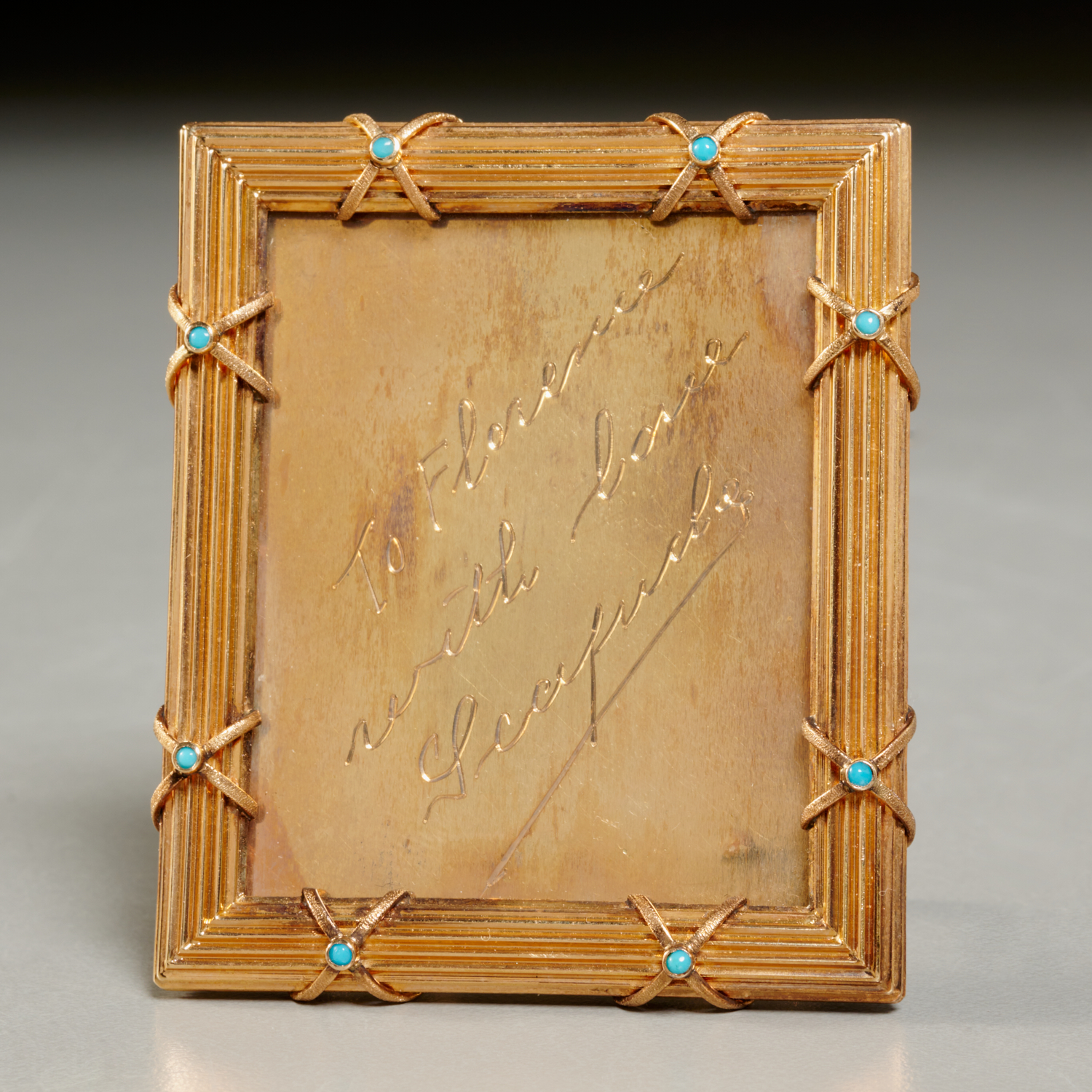 Appraisal: VOURAKIS K DIMINUTIVE EASEL FRAME c 's Greek stamped Vourakis