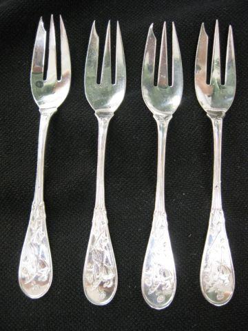 Appraisal: Tiffany Sterling Japanese Forks cocktail or ramekin scarce