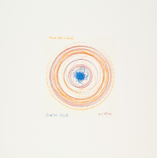 Appraisal: DAMIEN HIRST Wheel Within a Wheel Color etching and aquatint