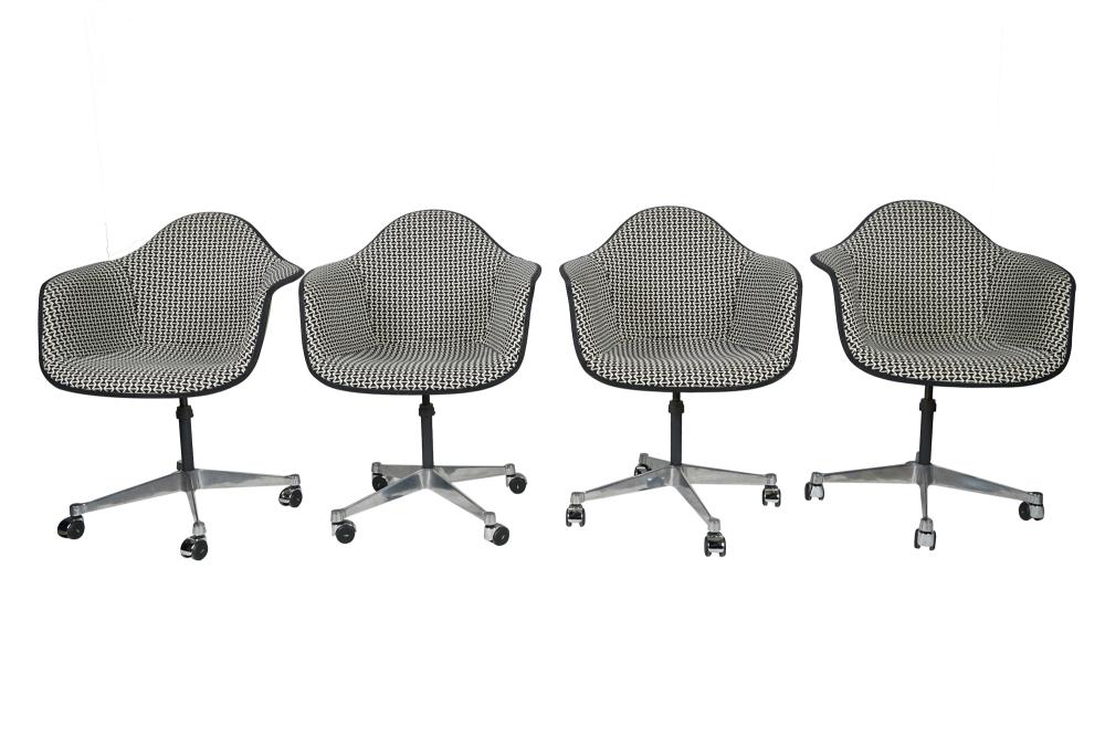 Appraisal: FOUR HERMAN MILLER SWIVEL OFFICE CHAIRSeach marked Herman Miller to