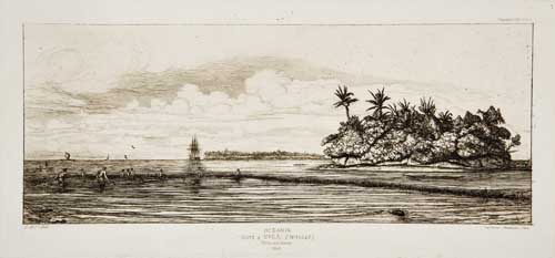 Appraisal: CHARLES MERYON Oceanie Peche aux Palmes Etching x mm x