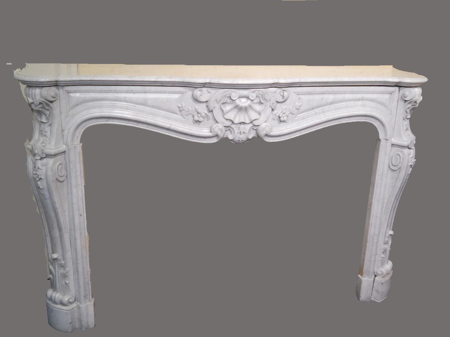 Appraisal: A fine thC French marble fire surround the shaped mantel