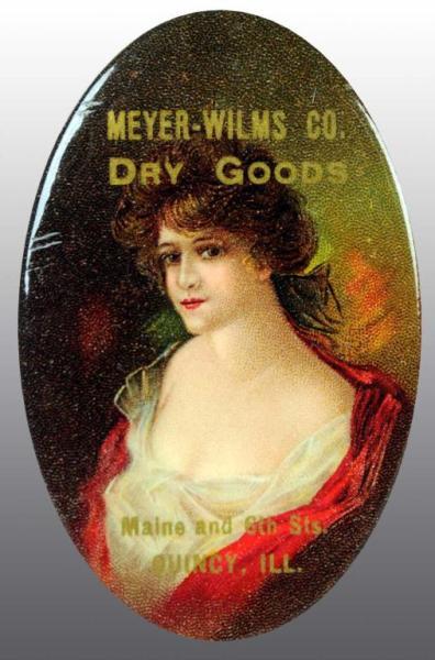 Appraisal: Meyer-Wilms Company Dry Goods Pocket Mirror Description Exceptional high quality