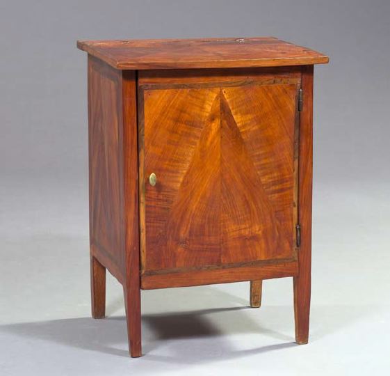 Appraisal: Italian Walnut Commode late th century the rectangular top hinged