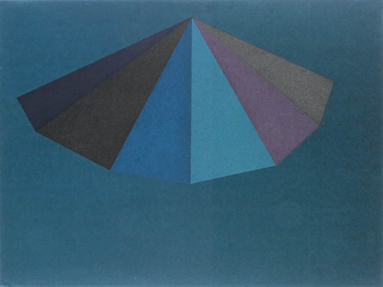 Appraisal: SOL LEWITT Pyramid Color screenprint x mm x inches full