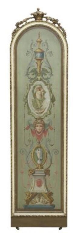 Appraisal: Continental Neoclassical parcel gilt and painted panel early th c