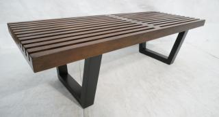 Appraisal: Modern Nelson Style Slat Bench Coffee Table Two tone frame