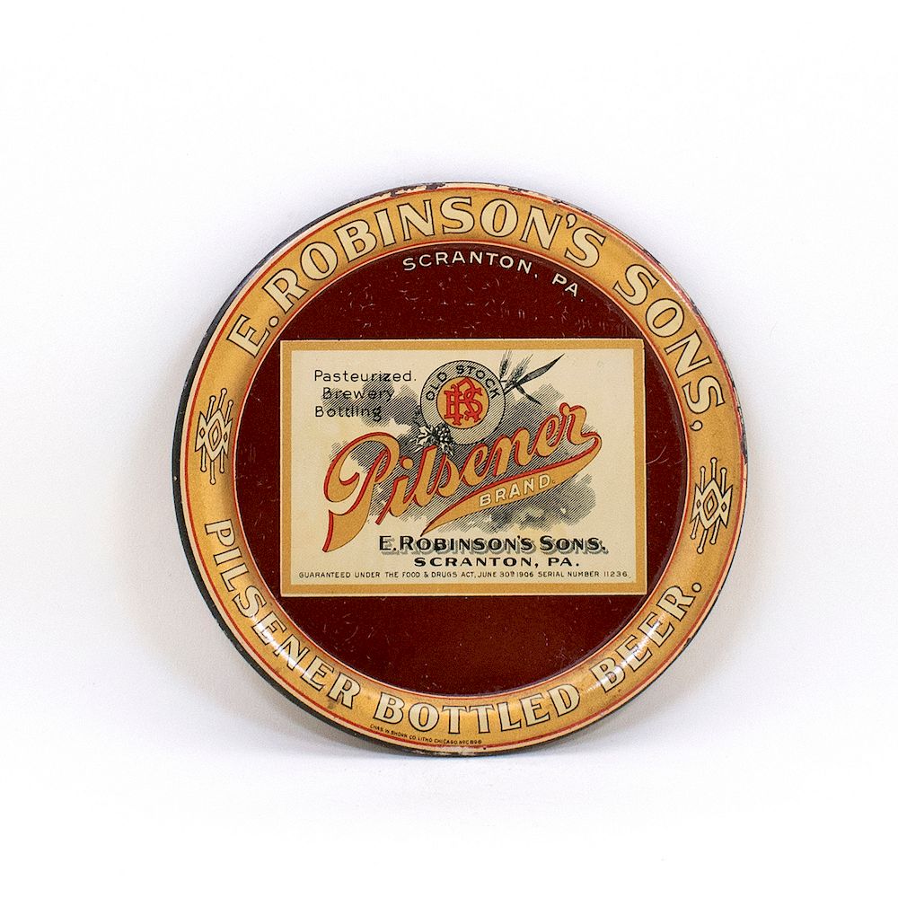 Appraisal: E Robinsons Sons Label Tip Tray Reference n a Brewery