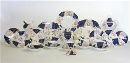 Appraisal: Gaudy Welsh Tulip pattern partial tea service England th century