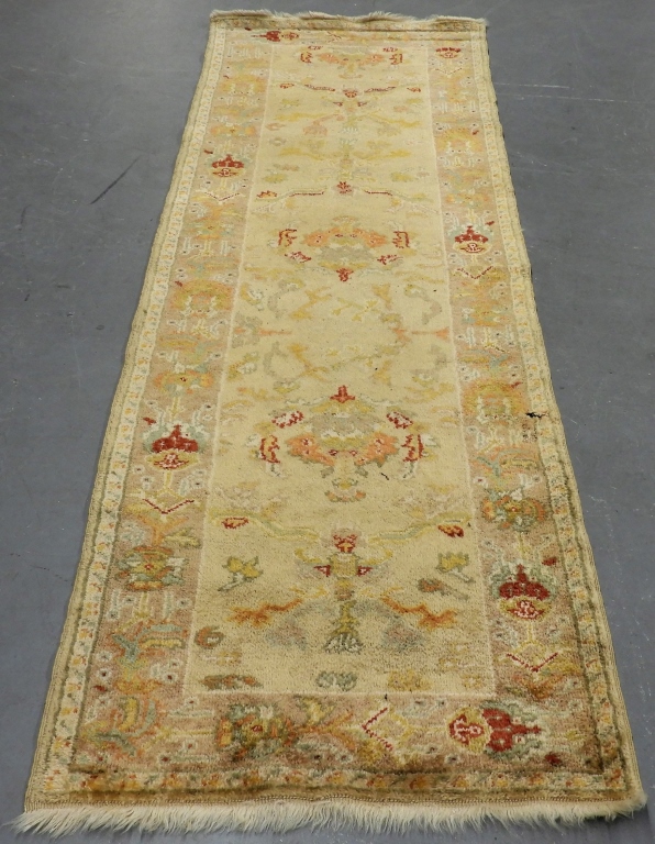 Appraisal: PERSIAN OUSHAK ANGORA WOOL RUG CARPET RUNNER Persia Circa A