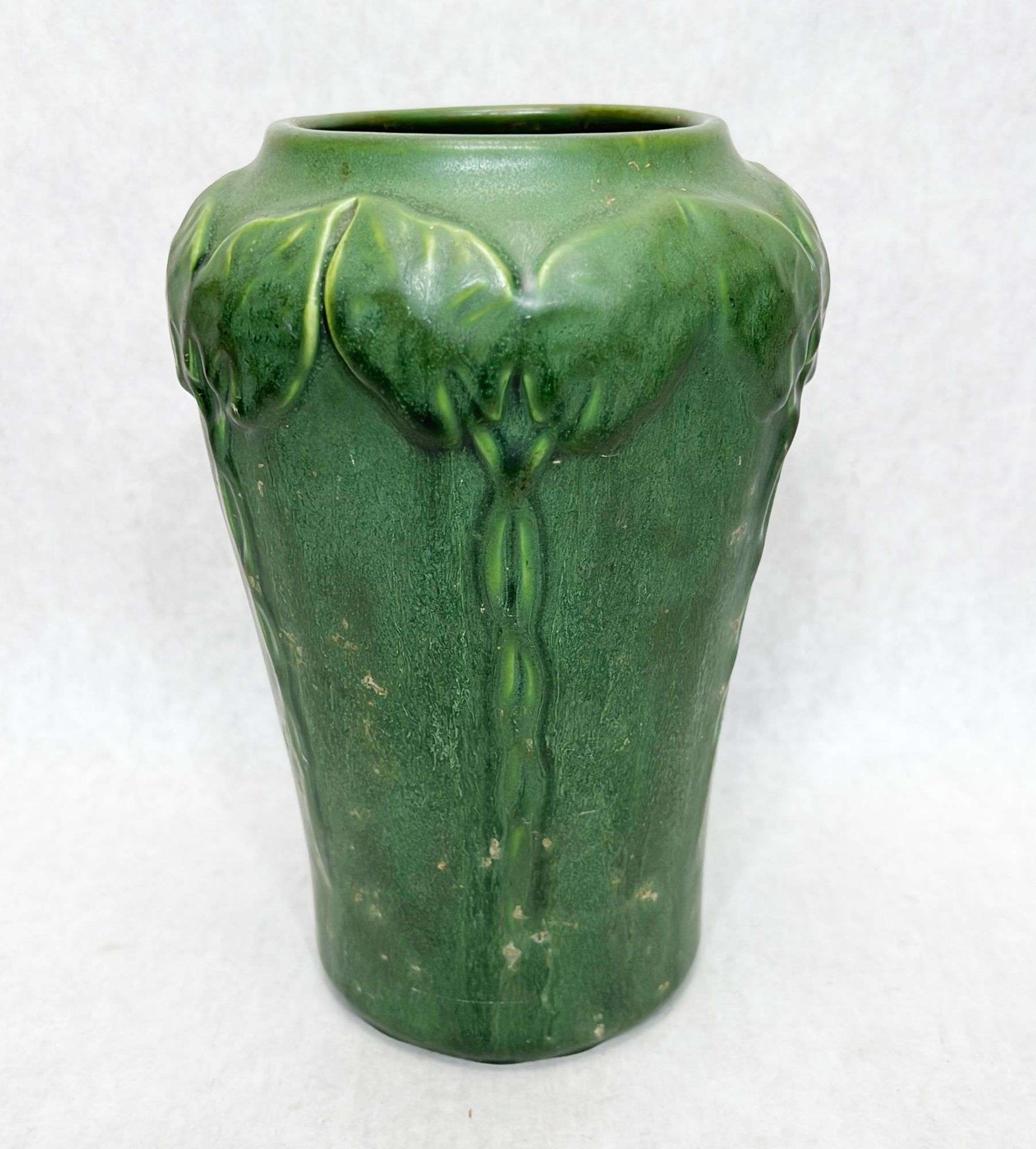 Appraisal: Hampshire matte green art pottery vaseEarly thC Signed Hampshire and