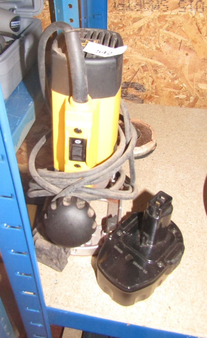 Appraisal: A DeWalt router and a DeWalt cordless drill driver and