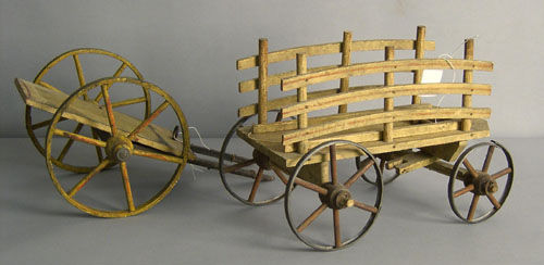 Appraisal: Two painted top pull carts th c