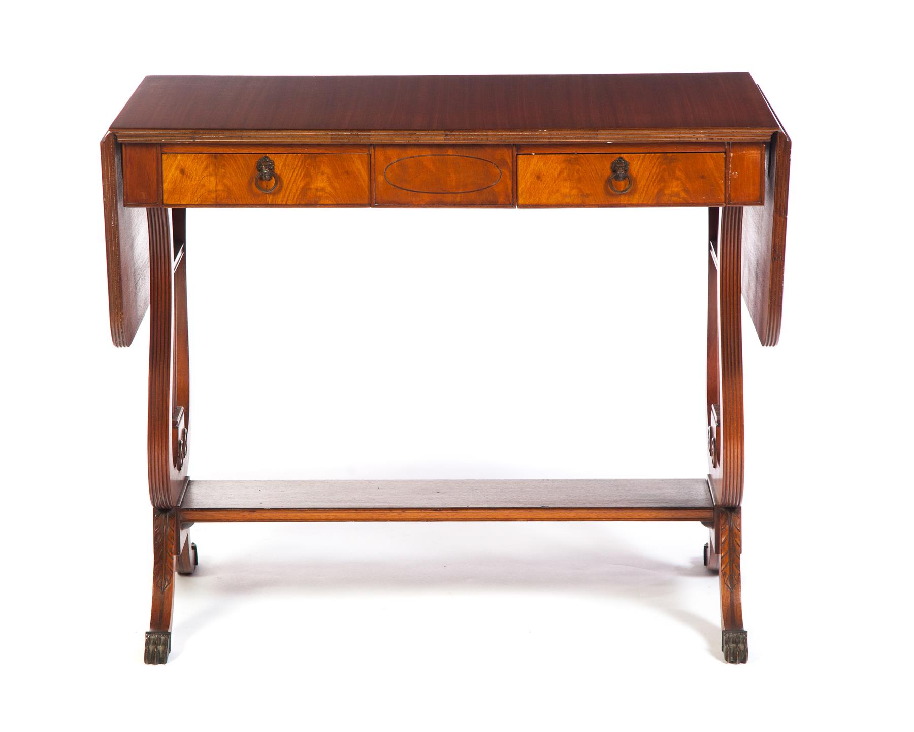 Appraisal: FEDERAL-STYLE DROP LEAF SOFA TABLE American nd quarter- th century