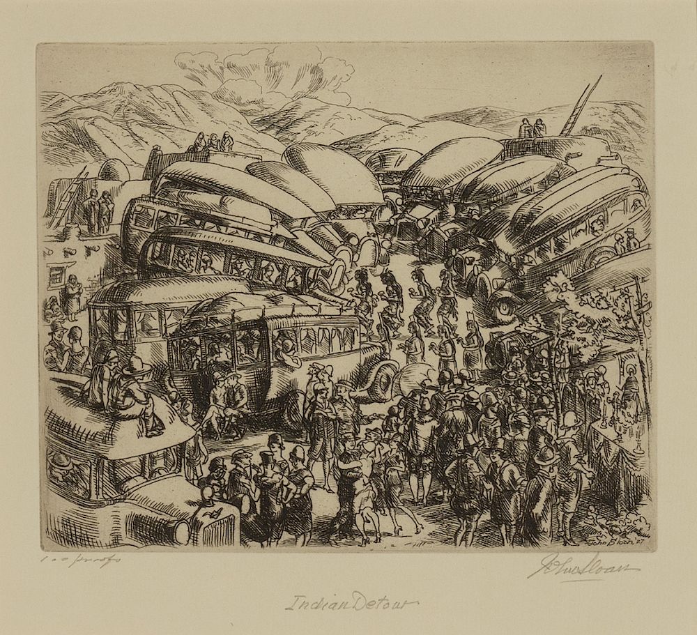 Appraisal: John Sloan Indian Detour JOHN SLOAN - Indian Detour etching