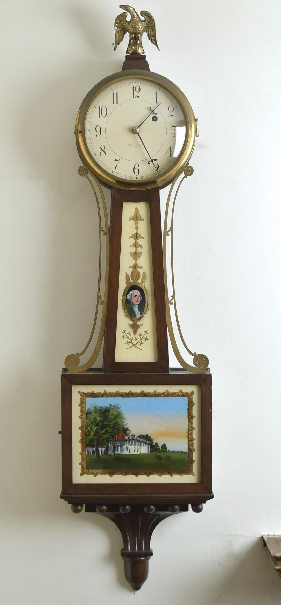 Appraisal: E HOWARD CO BANJO CLOCK CA Presentation banjo wall clock