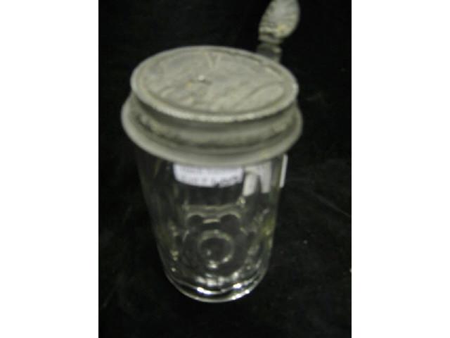 Appraisal: Crystal Beer Stein pewter lid Munich scene