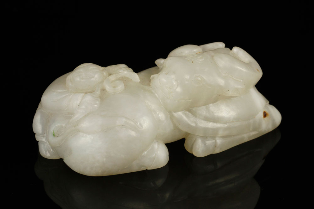 Appraisal: - Chinese Jade Pendant Chinese jade pendant in the form