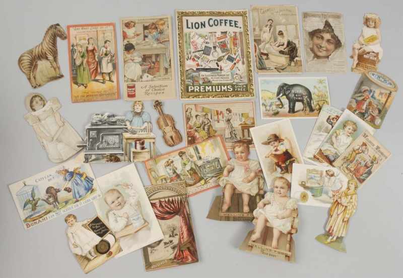 Appraisal: Lot of Cardboard Trade Cards Description Includes many with children